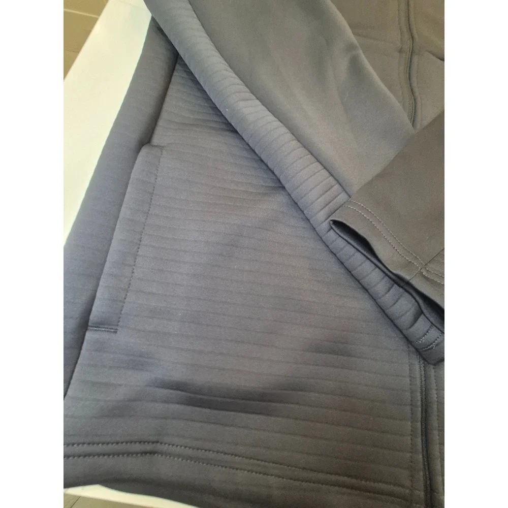 Spyder Active Mens Full‎ Zip Hoodie Gray Textured Hybrid Jacket SPM8003U Size L